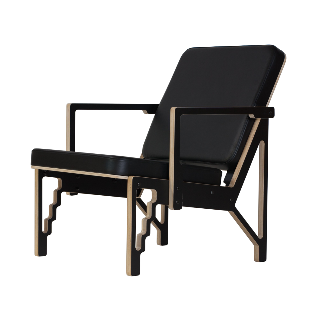 CNC-1 chair, leather upholstery