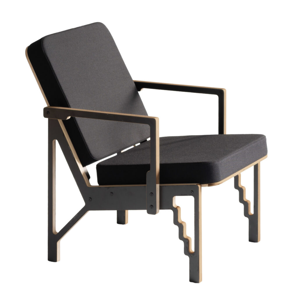 CNC-1 chair, fabric upholstery