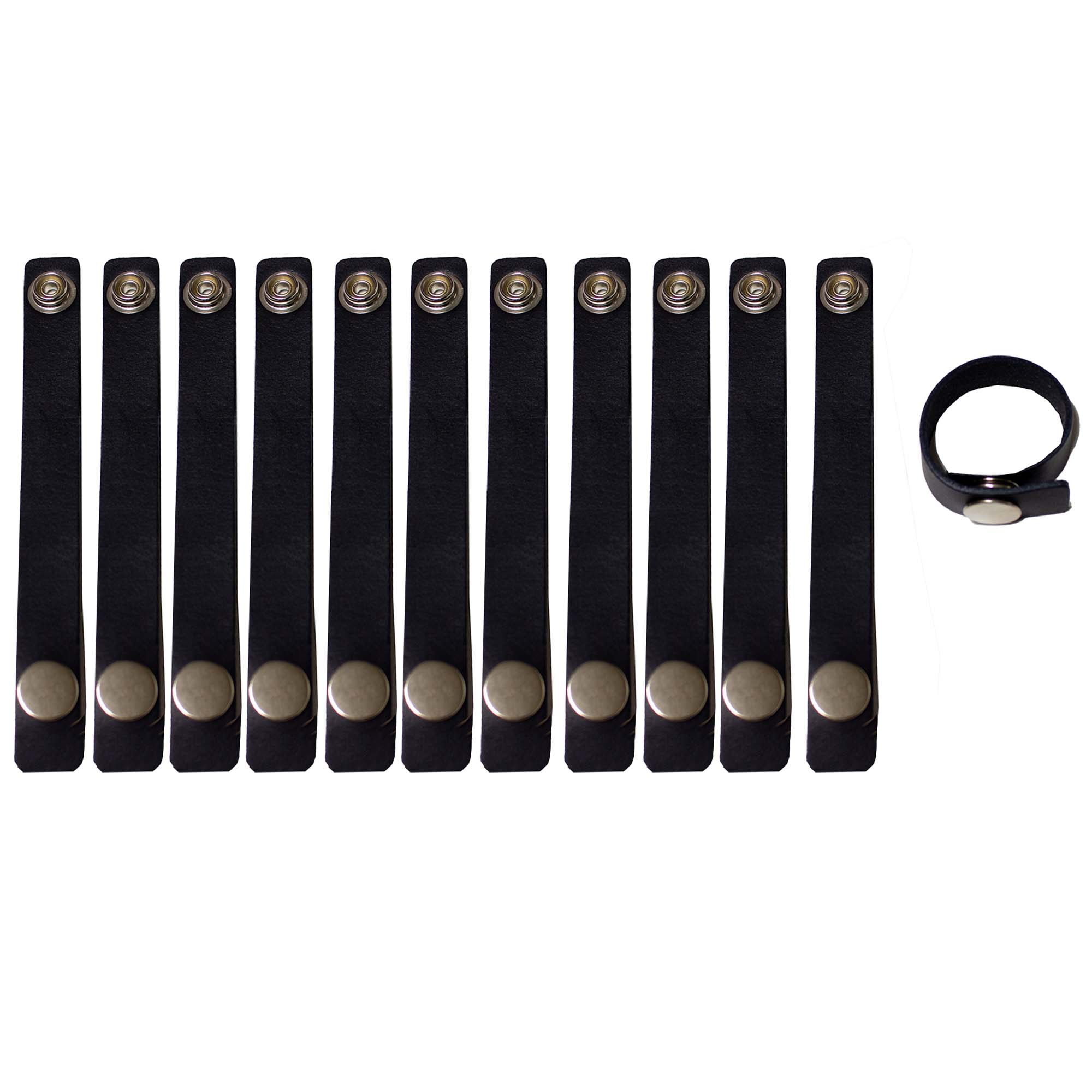 Attachment Strap, black 12 pcs
