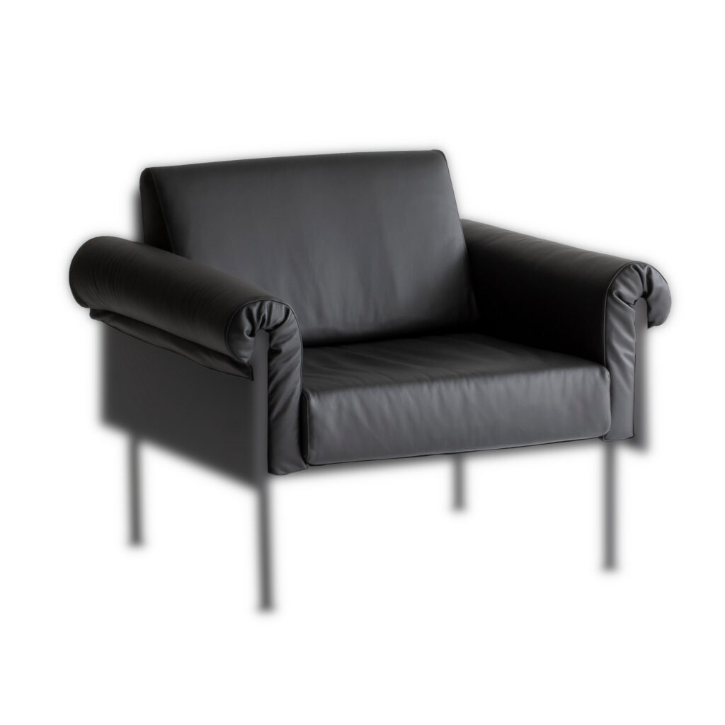 Armchair cushion set, leather upholstery