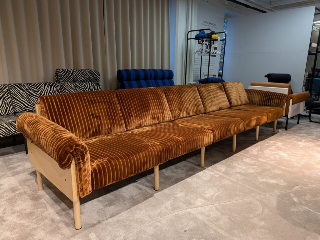 Ateljee Couch 5-seater birch, Cordial fabric upholstery