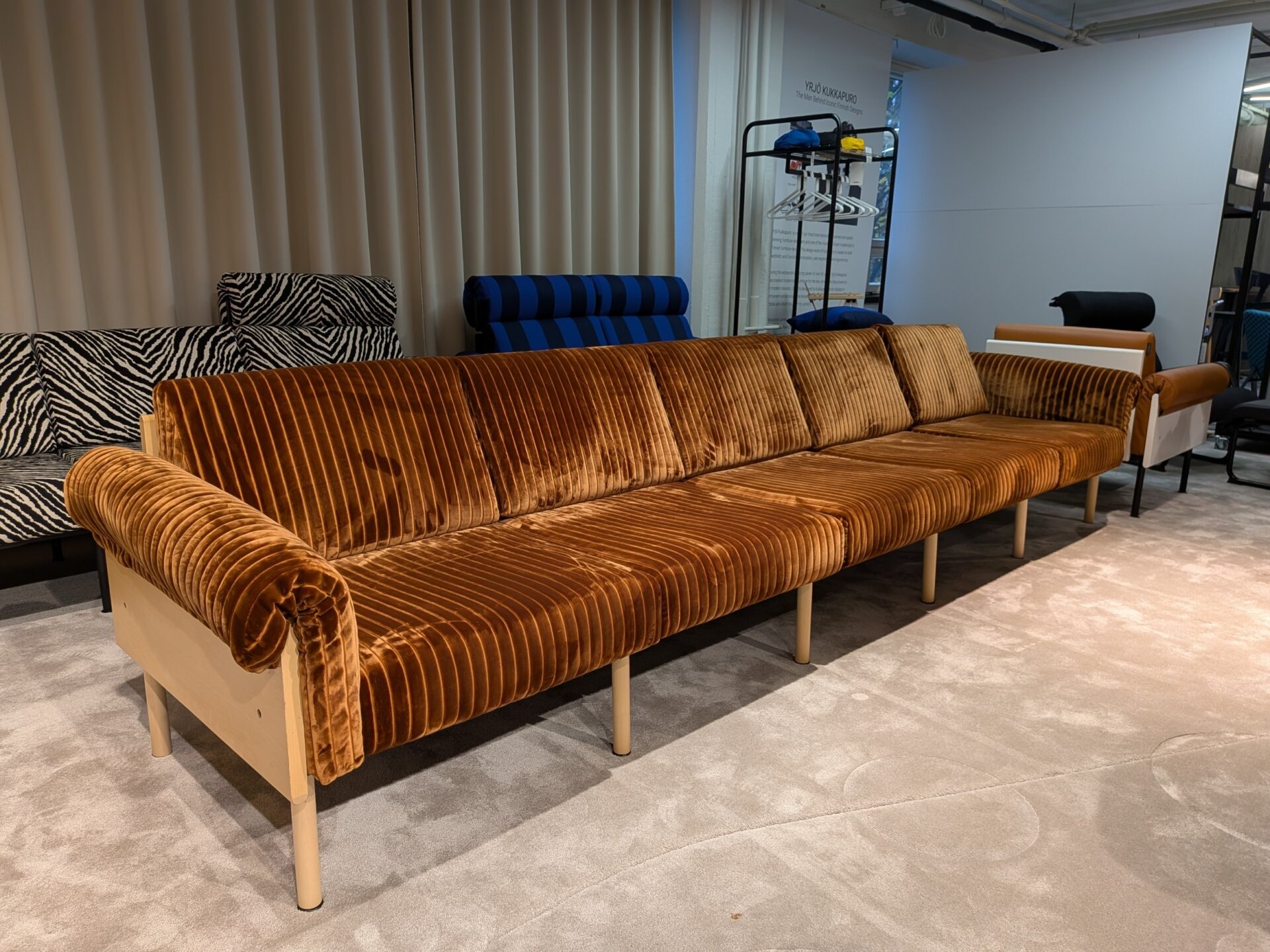 Ateljee Couch 5-seater birch, Cordial fabric upholstery